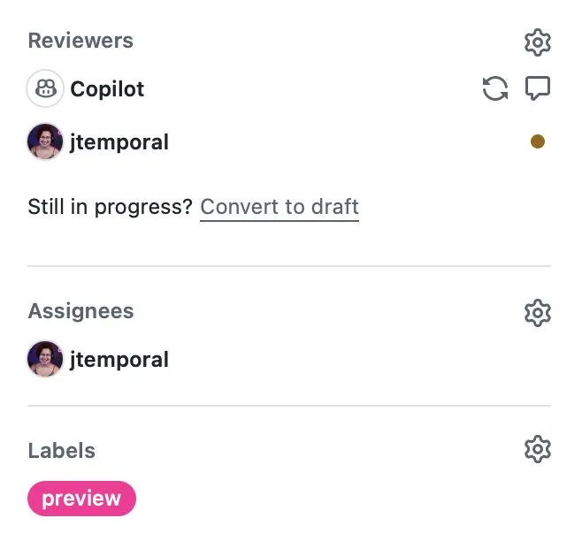 Pull request with preview label applied to enable staging deployment