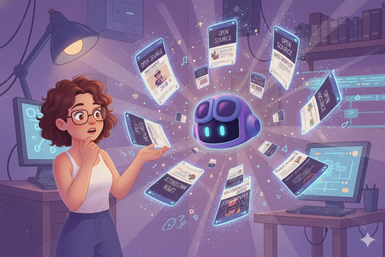 O robô prestativo descobrindo e coletando posts antigos do blog do arquivo