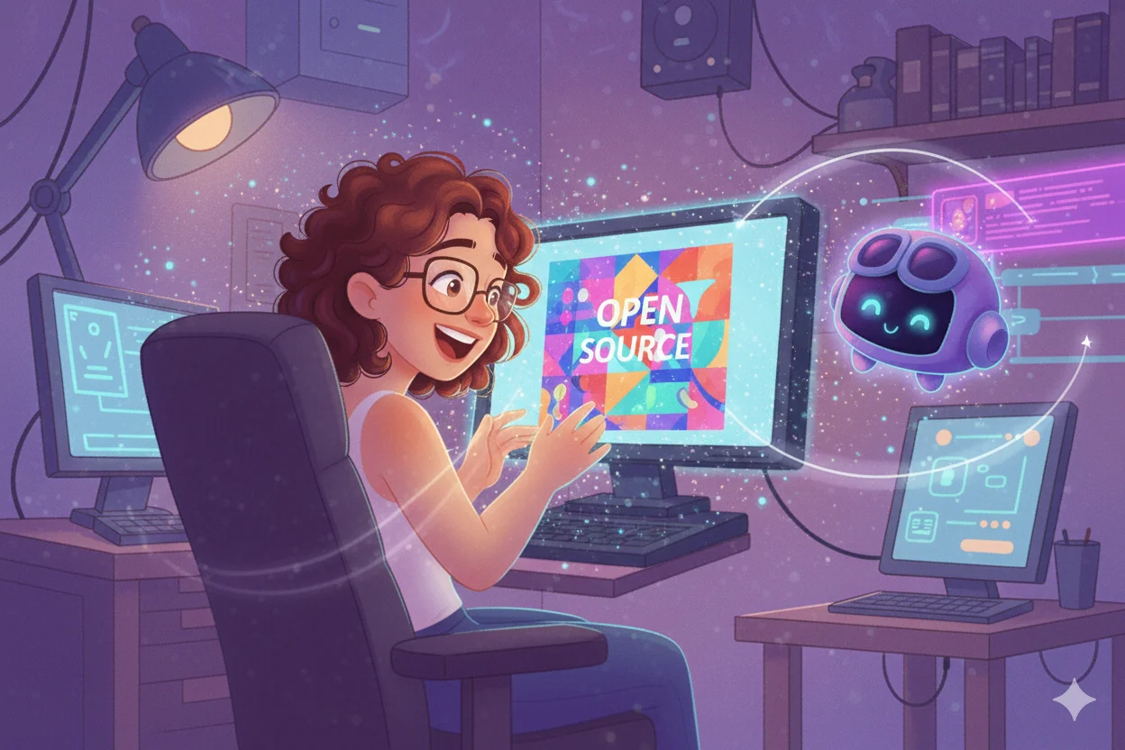 A escritora mostrando animação e expectativa enquanto espera para ver as capas atualizadas do blog