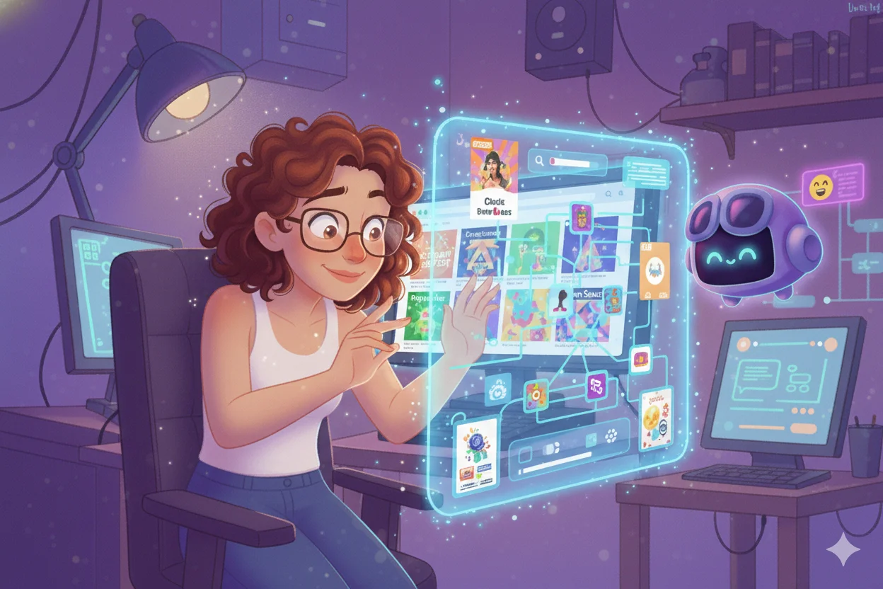 A escritora verificando o trabalho do Copilot