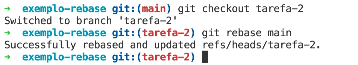 imagem com o resultado dos comandos anteriores