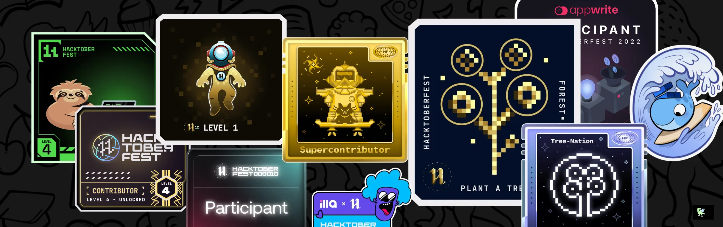 An image of @jesstemporal's Holopin badges, which is a link to view their full Holopin profile