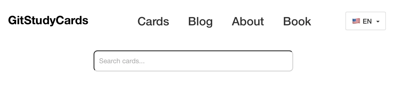 GitFichas website homepage showing the new search bar feature implemented by a community contributor